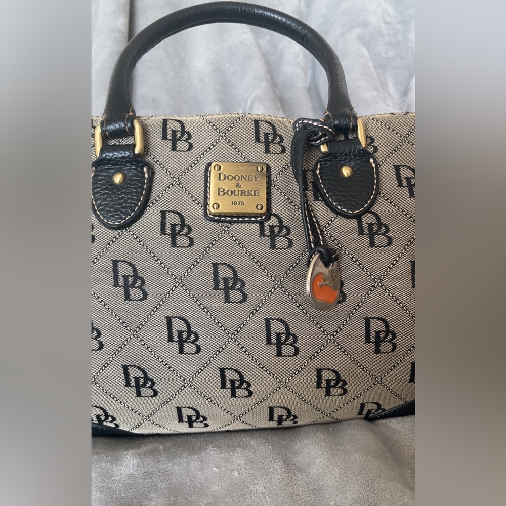 Dooney & Bourke Black and Cream Satchel